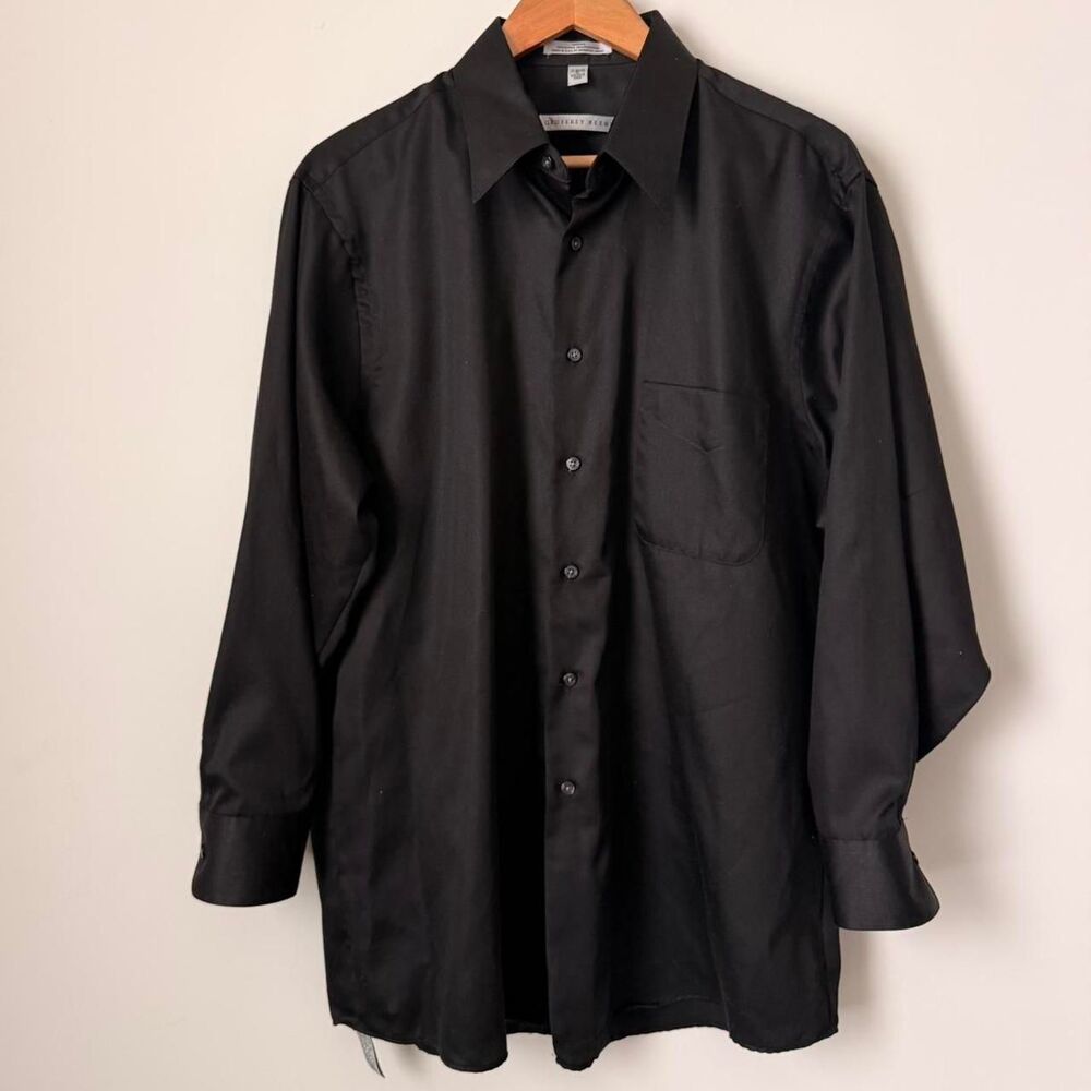 Geoffrey Beene Black Dress Shirt Size XL